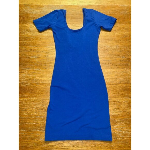 American Apparel Solid Blue Bodycon Dress-XS - Picture 1 of 4